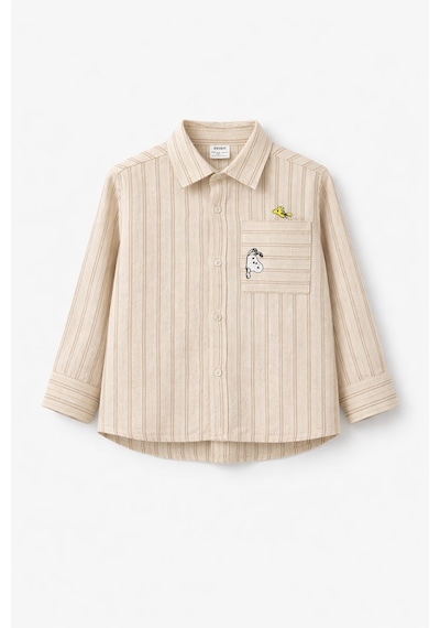 Baby Lory Kids Store Erkek Çocuk Snopy Desenli Gömlek Takım Koyu Bej