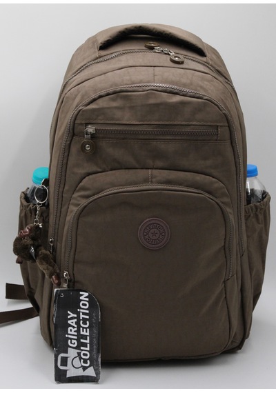 Günlük Krinkıl Kumaş Unisex Okul Sırt Çantası1800 Vizon