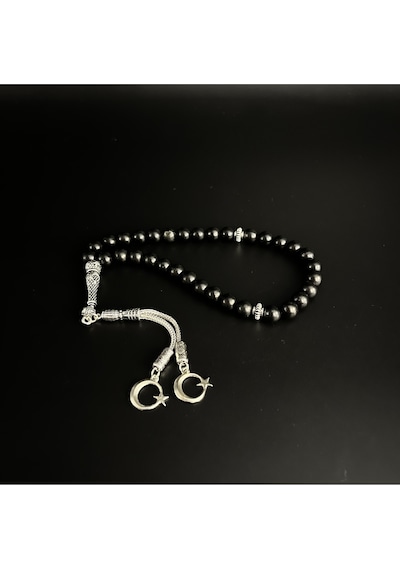 Yıldız Doğal Taş Shungite 8mm 33lük Doğal Taş Tesbih