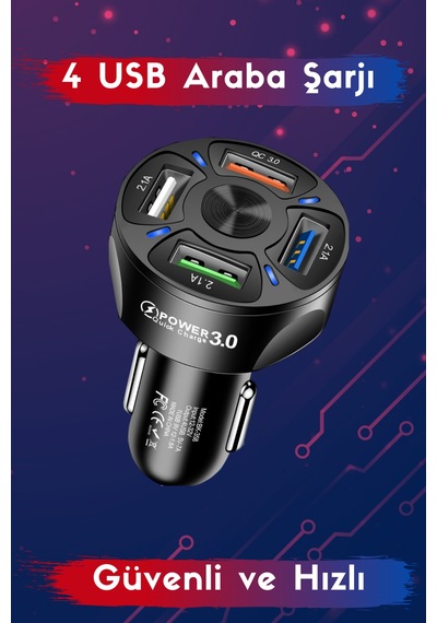Herşey Fırsat 4Lü Usb Şarj Cihazı