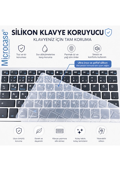 Microcase Bluetooth Ve 2.4g Şarj Edilebilir İnce Tasarım Kablosuz Klavye Mouse Seti + Silikon Klavye Koruması Al5724 Optik