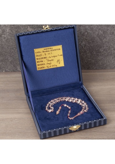 Su Bagası Katalin Çubuk Beyzi Kesim 8x10.5mm Tesbih -şeffaf -ibrahim Atasever Usta İşi Şeffaf