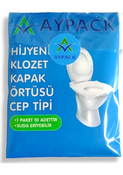 Aypack Hijyenik Taşınabilir Klozet Kapak Örtüsü Cep Tipi 10'lu