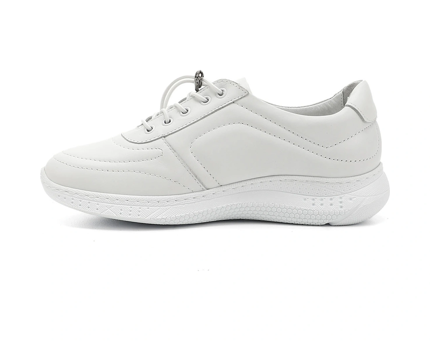 Gönderi(R) Gönderi R Kadın Beyaz Bağcıklı Dolgu Taban Hakiki Deri Sneaker Ddza80742320 Beyaz