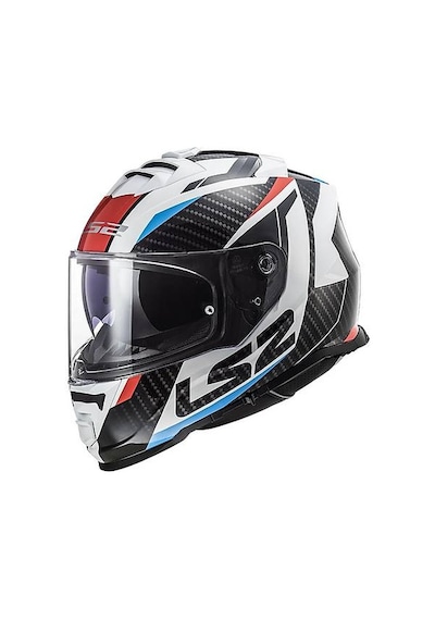 Ls2 Storm 2 Racer Beyaz Kapalı Motosiklet Kaskı Beyaz - Siyah