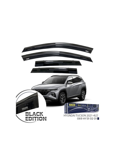 Niken Hyundai Tucson Cam Rüzgarlığı Siyah Kromlu Black Edition Niken 2021+