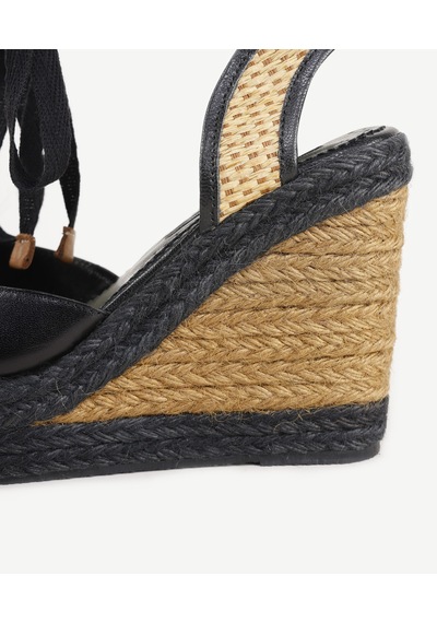 Yargıcı Özel Jüt Boyama Deri Espadril 24ykay4560x 001 Siyah