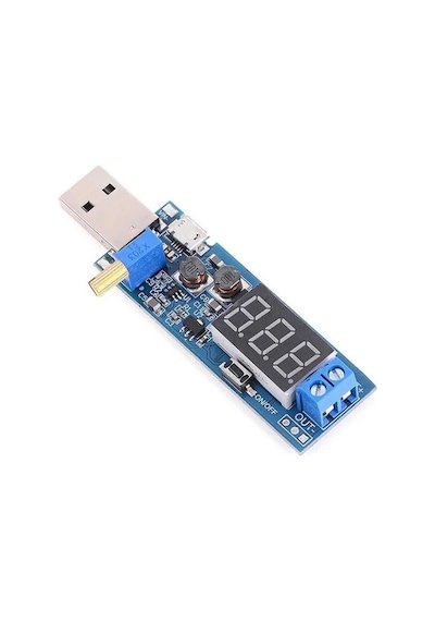Usb Ayarlı Güç Kaynağı Modülü HW-132 Voltaj Yükseltici Düşürücü DC 0.6V / 25V Voltmetre