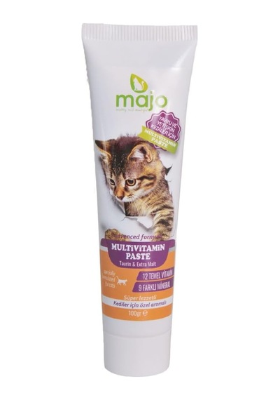 Tineke Majo Kedi Multivitamin Macunu Taurin & Extra Malt 100 Ml Turuncu