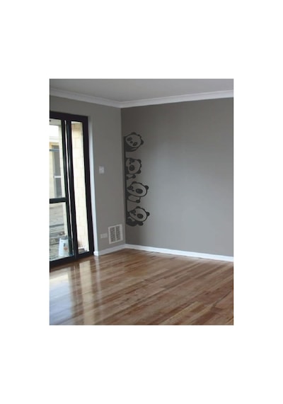 Pandalar Kapı Sticker - Home Sticker - Dolap Veya Duvar Sticker Seti 60x14 Siyah