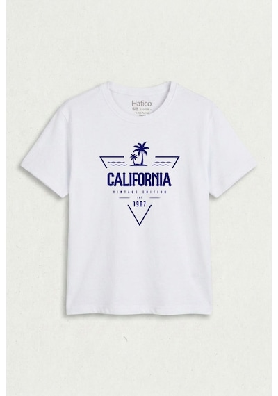 Hafico Erkek / Kız Çocuk California Vintage Baskılı Tişört Kırık Beyaz Hafico Erkek / Kız Çocuk California Vintage Baskılı Tişört Kırık Beyaz