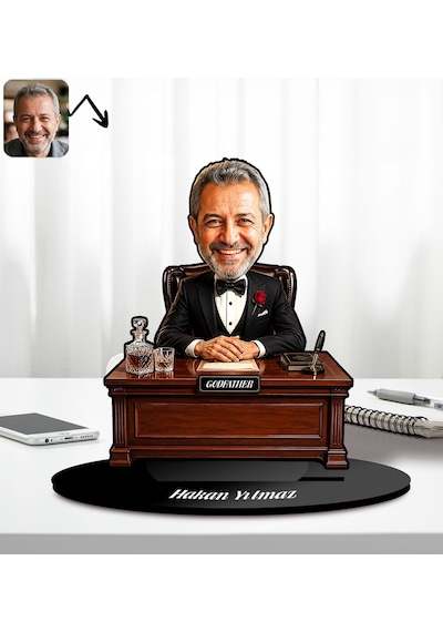 Bk Gift Kişiye Özel The Godfather Karikatür Biblo