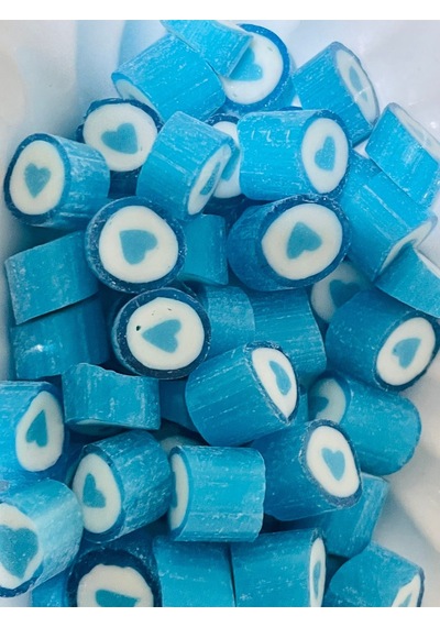 Mavi Kalp Desenli Lolly Akide Şeker 1000 Gr