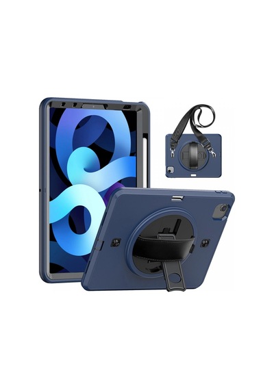 Apple İpad  Uyumlu- Pro 11 2020 Kılıf Strap-c Otterbox Tablet Kapak - Lacivert Arka Kapak