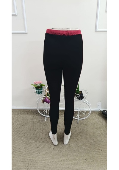 Bhrwear Kadın Yüksek Bel Bağcıklı Şerıt Detaylı Dalgıç Tayt Renkli