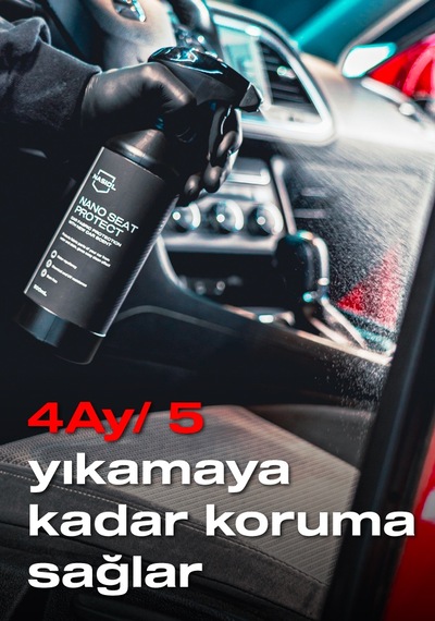 Nasiol Nano Seat Protect Araç Kumaş Yüzeyleri Için Nano Kaplama-Yeni Araç Kokulu-6 Ay Dayanım-500 ML