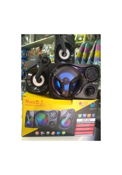 2+1 Bluetooth Lu Hoparlör Ses Sistemi Fm Radyo Sd Usb Led Işıklı