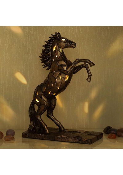 Ayrex Veronese Design 11 1/4 Yetiştirme At Aydınlatma Reçine Heykel Soğuk Döküm Bronz Kaplama Diğer