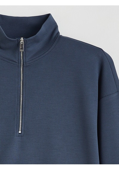 Lcw Everyday Lacivert Dik Yaka Kadın Sweatshirt