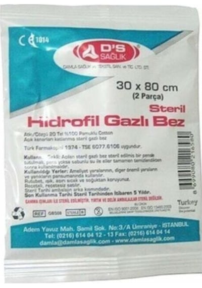 Damla Sağlık Steril Gaz Bezi 30 x 80 CM 150 Adet