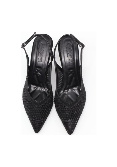 Nesilshoes Nesil Shoes Özma 227 Siyah Topuklu A. Açık Kadın Ayakkabı