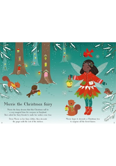 Little Sticker Dolly Dressing Christmas Fairy- Usborne