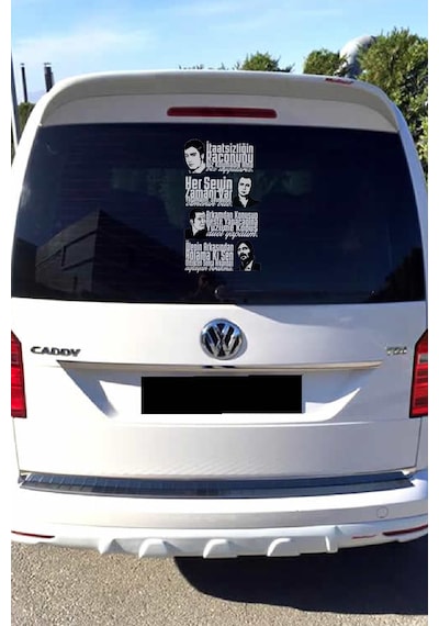 Kurtlar Vadisi Arka Cam Özel Yeni Sticker Set 40 20 Cm