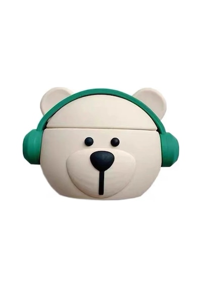 Apple Airpods 3 3.nesil Karakter Silikon - Desen 7 Beyaz