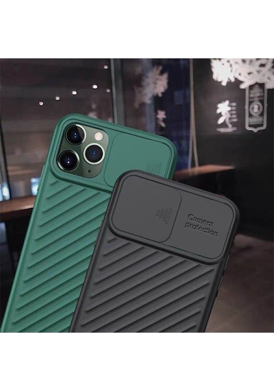 Ally Apple Uyumlu iPhone 11 Pro 5.8 Kilif Kamera Kapatan Koruyucu Sürgülü Kil 143905139 - Renk / Yesil