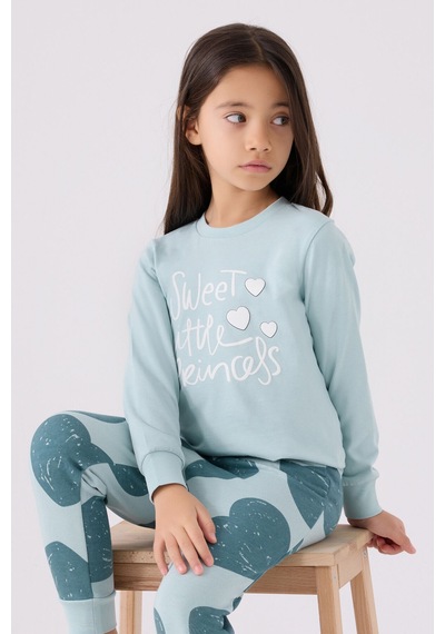 Rolypoly Kız Çocuk Mavi Pijama Takımı Rp3470-c-v2 Mavi