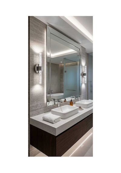 Bubbleflux Medium 40 Cm Modern Tasarım Led Aplik - Duvar Lambası - Antrasit Gri - Elektrikli - Beyaz Led Antrasit