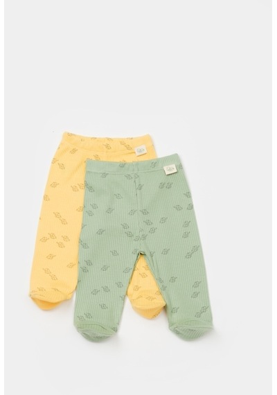 BabyCosy Organik Modal Fil Baskılı 2 Li Patikli Pantolon 001