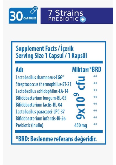 Bork Proebiotic Boost 30 Kapsül 7 Probiotik, Çocuk Ve Yetişkin İçin Sindirim Desteği