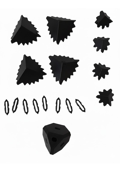 Mekanik Dişli Çarklı Zeka Küpü Hareketli Puzzle Yapı Bloğu - Eğitici Zeka Küpü Stres Oyuncağı- Siyah