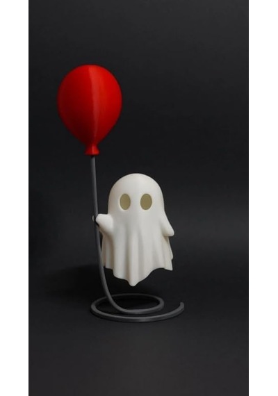 Sevimli Balonlu Hayalet Figürü, 10x11 Cm, Beyaz, Pilli Led Mumlu, Masa Üstü Dekoratif Aksesuar Diğer