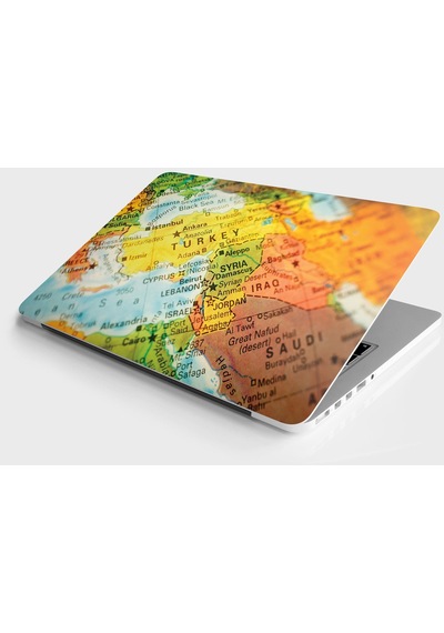 Laptop Sticker Bilgisayar Notebook Pc Kaplama Etiketi Eski Harita