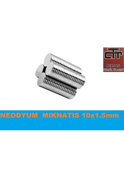 Neodyum Miknatis D10 X 1.5 Mm Ekstra Kuvvetli-50 Adet