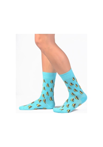 Ozzy Socks 6'lı Organik Pamuklu Dikişsiz Erkek Çok Renkli Desenli Çorap (448387640) Siyah