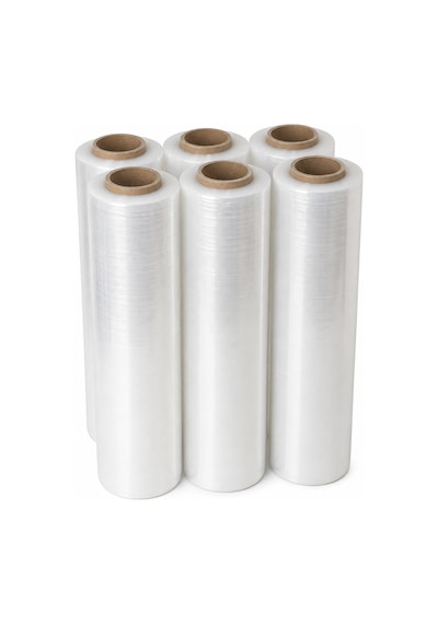 Sanayi Tipi Şeffaf Palet Streci 17 Mikron 50 CM 300 M 2.7 KG 6 Adet Kesiksiz Sarim Eşya Mobilya Koli Sarma Streci