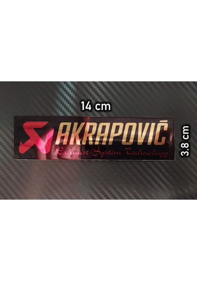 Akrapoviç Metal Egzos Stickers Yerli Üretim