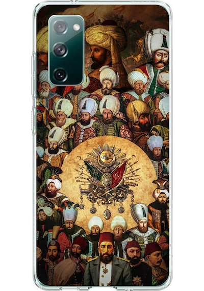 Samsung Galaxy S20 Fe Uyumlu Osmanlı Padişahları Baskılı Silikon Kılıf Renkli