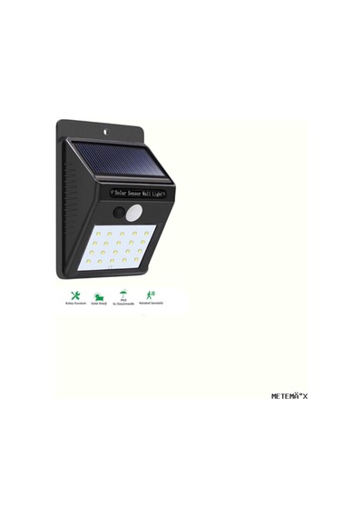 Metemıx Solar Li 20 Led Duvar Lambası Hareket Sensörlü, Su Geçirmez, 160004 Kablo Gerekt 418 418