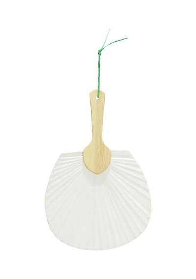 Beyaz Yelpaze Düz Kenarlı 19 Cm-10566
