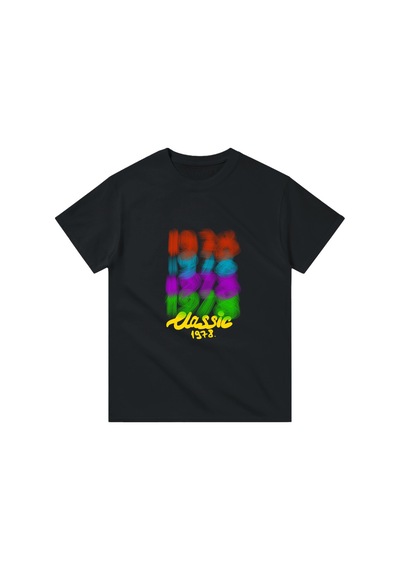 Paybuy Klasik 1978 Retro Nostalji Baskılı Erkek Tişört Siyah
