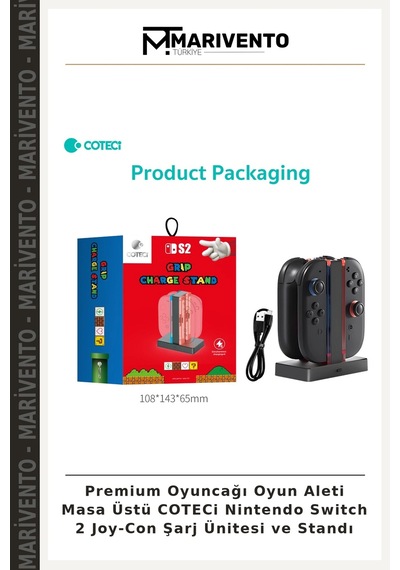 Premium Oyuncağı Oyun Aleti Masa Üstü Coteci Nintendo Switch 2 Joy-con Şarj Ünitesi Ve Standı