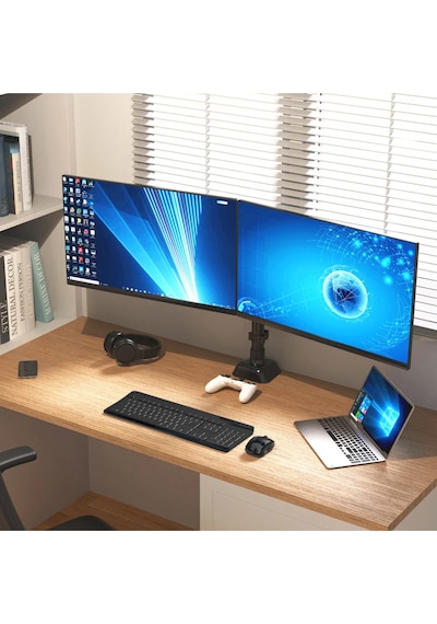 Çift Kol Ayarlanabilir Monitör Tutucu Stand 14''-32'' Lcd/led Vesa Uyumlu Monitör Ayağı