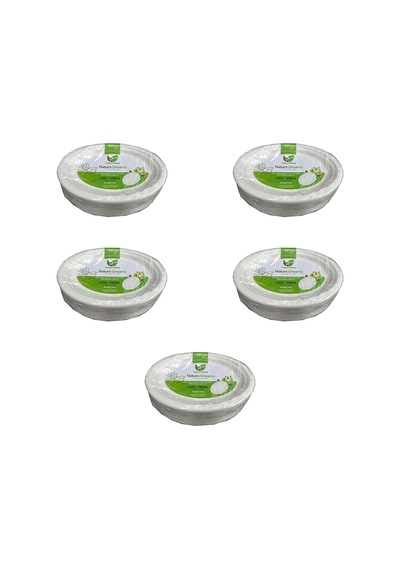Roll-up Nature Ekolojik Karton Kağıt Tek Kullanımlık Oval Tabak - 20x26 Cm. - 50 Adetlik 5 Paket