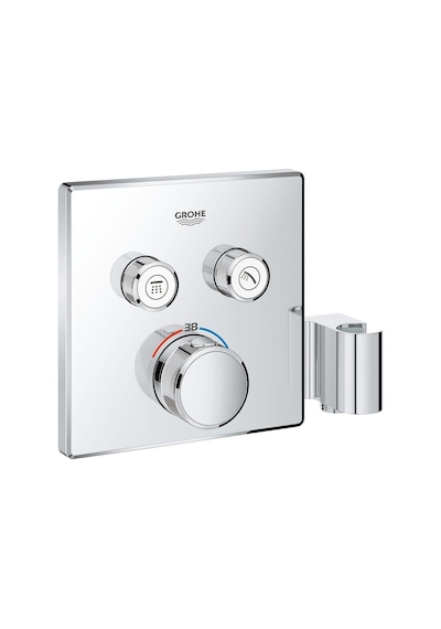 Grohe 29125000 Grohtherm Smartcontrol Çift Yönlü, El Duş Çıkışlı Ankastre Termostatik Duş Bataryası Gümüş