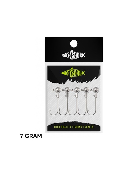Jighead - Zoka - Kurşunlu Olta İğnesi - Gümüş - 5 Adet - 7 Gr 08036276
