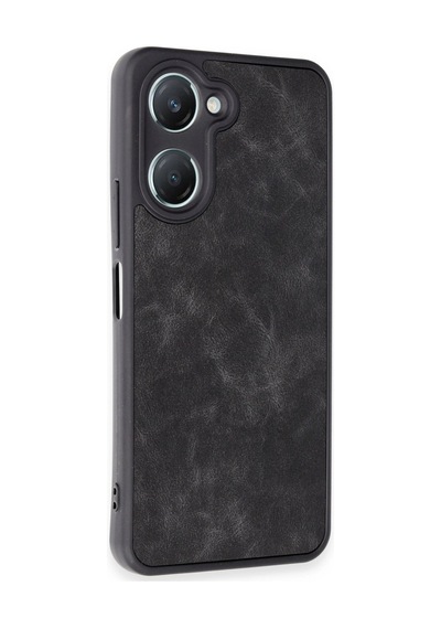 Vivo Y18 Kılıf Aras Deri Kapak - Siyah -